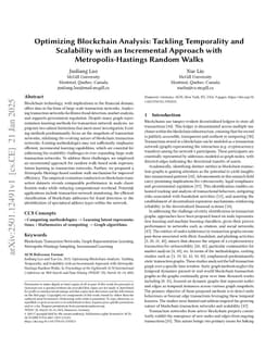 Optimizing Blockchain Analysis: Tackling Temporality and Scalability with an Incremental Approach with Metropolis-Hastings Random Walks