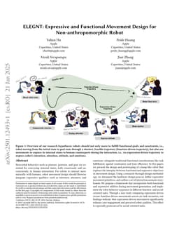 ELEGNT: Expressive and Functional Movement Design for Non-anthropomorphic Robot