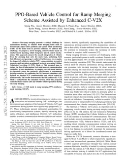 PPO-Based Vehicle Control for Ramp Merging Scheme Assisted by Enhanced C-V2X