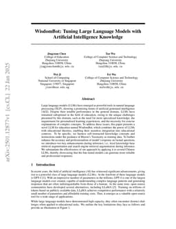 WisdomBot: Tuning Large Language Models with Artificial Intelligence Knowledge