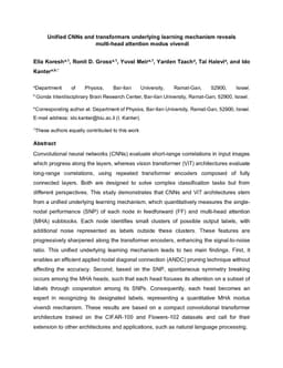 Unified CNNs and transformers underlying learning mechanism reveals multi-head attention modus vivendi