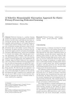A Selective Homomorphic Encryption Approach for Faster Privacy-Preserving Federated Learning