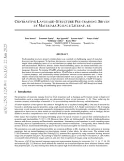 Bridging Text and Crystal Structures: Literature-driven Contrastive Learning for Materials Science