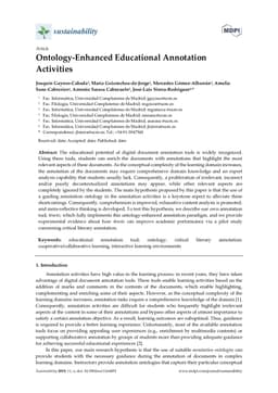 Ontology-Enhanced Educational Annotation Activities