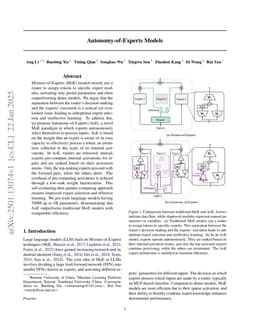 Autonomy-of-Experts Models