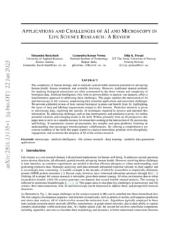 Applications and Challenges of AI and Microscopy in Life Science Research: A Review