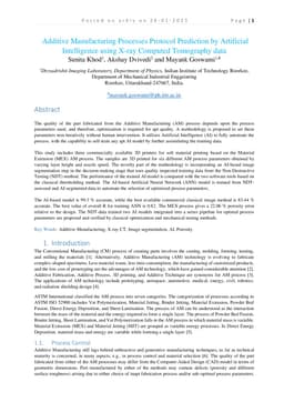 Additive Manufacturing Processes Protocol Prediction by Artificial Intelligence using X-ray Computed Tomography data