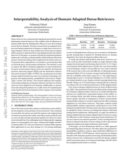 Interpretability Analysis of Domain Adapted Dense Retrievers