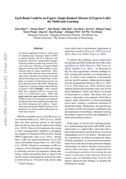 Each Rank Could be an Expert: Single-Ranked Mixture of Experts LoRA for Multi-Task Learning