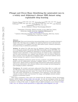 Pfungst and Clever Hans: Identifying the unintended cues in a widely used Alzheimer's disease MRI dataset using explainable deep learning
