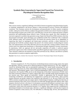 Synthetic Data Generation by Supervised Neural Gas Network for Physiological Emotion Recognition Data
