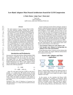 Low-Rank Adapters Meet Neural Architecture Search for LLM Compression