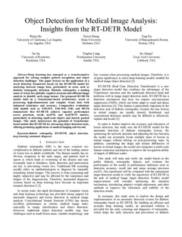 Object Detection for Medical Image Analysis: Insights from the RT-DETR Model