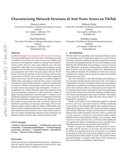 Characterizing Network Structure of Anti-Trans Actors on TikTok