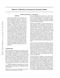 HopCast: Calibration of Autoregressive Dynamics Models