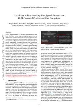 HateBench: Benchmarking Hate Speech Detectors on LLM-Generated Content and Hate Campaigns