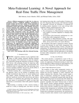Meta-Federated Learning: A Novel Approach for Real-Time Traffic Flow Management