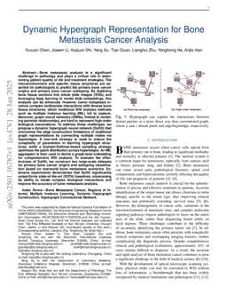 Dynamic Hypergraph Representation for Bone Metastasis Cancer Analysis