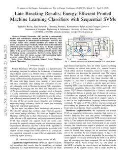 Late Breaking Results: Energy-Efficient Printed Machine Learning Classifiers with Sequential SVMs