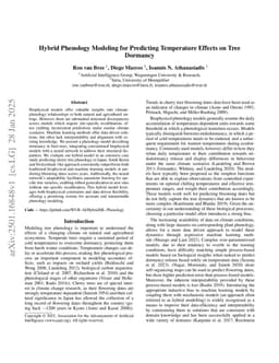 Hybrid Phenology Modeling for Predicting Temperature Effects on Tree Dormancy