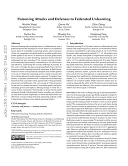Poisoning Attacks and Defenses to Federated Unlearning