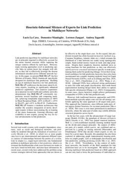 Heuristic-Informed Mixture of Experts for Link Prediction in Multilayer Networks