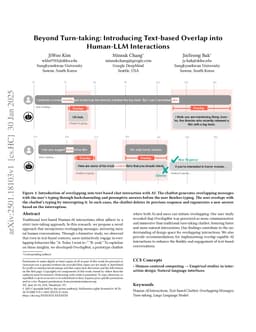 Beyond Turn-taking: Introducing Text-based Overlap into Human-LLM Interactions