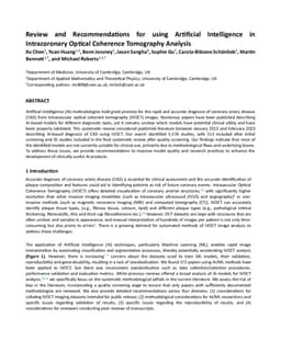 Review and Recommendations for using Artificial Intelligence in Intracoronary Optical Coherence Tomography Analysis