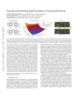Towards Understanding Depth Perception in Foveated Rendering
