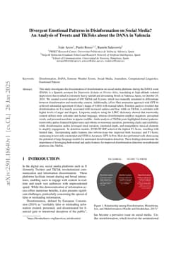 Divergent Emotional Patterns in Disinformation on Social Media? An Analysis of Tweets and TikToks about the DANA in Valencia
