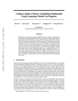 Calling a Spade a Heart: Gaslighting Multimodal Large Language Models via Negation