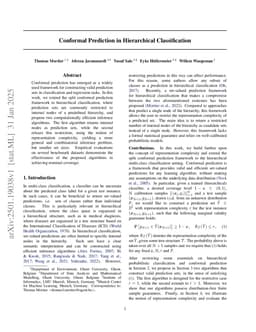 Conformal Prediction in Hierarchical Classification