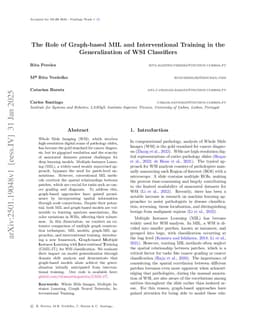The Role of Graph-based MIL and Interventional Training in the Generalization of WSI Classifiers