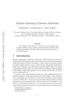 Machine Learning in Gamma Astronomy