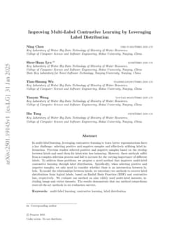 Improving Multi-Label Contrastive Learning by Leveraging Label Distribution
