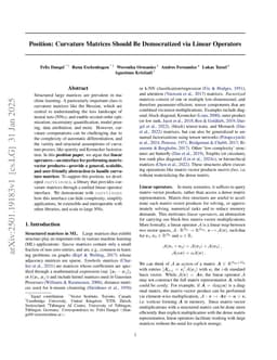 Position: Curvature Matrices Should Be Democratized via Linear Operators