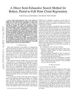 A Direct Semi-Exhaustive Search Method for Robust, Partial-to-Full Point Cloud Registration