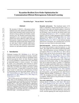 Byzantine-Resilient Zero-Order Optimization for Communication-Efficient Heterogeneous Federated Learning
