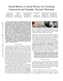 Social Robots as Social Proxies for Fostering Connection and Empathy Towards Humanity
