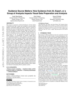 Guidance Source Matters: How Guidance from AI, Expert, or a Group of Analysts Impacts Visual Data Preparation and Analysis