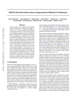 Huff-LLM: End-to-End Lossless Compression for Efficient LLM Inference