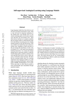 Self-supervised Analogical Learning using Language Models