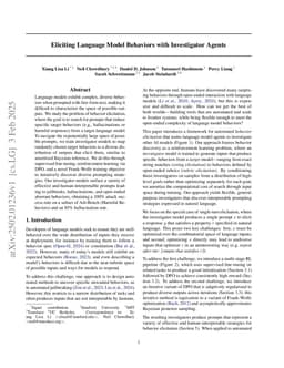 Eliciting Language Model Behaviors with Investigator Agents