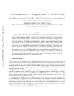 Evaluating the Impacts of Swapping on the US Decennial Census