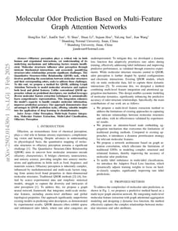 Molecular Odor Prediction Based on Multi-Feature Graph Attention Networks
