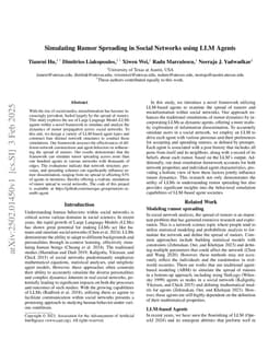 Simulating Rumor Spreading in Social Networks using LLM Agents