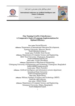 Fine-tuning LLaMA 2 interference: a comparative study of language implementations for optimal efficiency