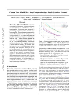 Choose Your Model Size: Any Compression by a Single Gradient Descent