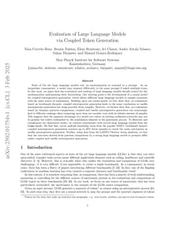 Evaluation of Large Language Models via Coupled Token Generation