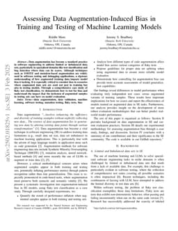 Assessing Data Augmentation-Induced Bias in Training and Testing of Machine Learning Models